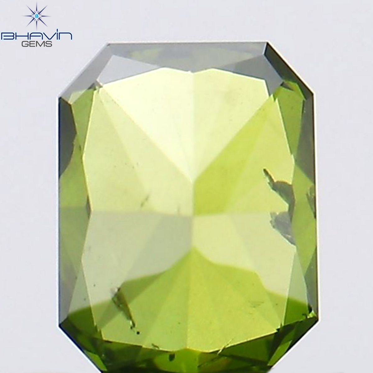 0.22 CT Natural Radiant Diamond Enhanced Green Color Clarity SI1 (3.88 MM)