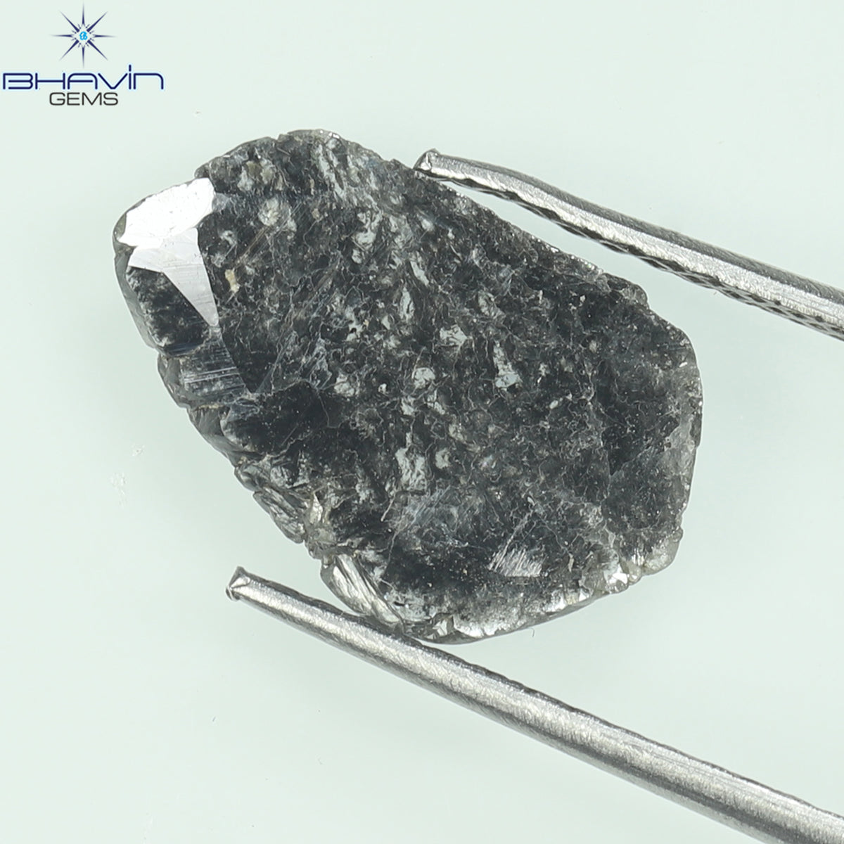 1.10 CT Slice Natural Diamond Salt And Papper Color Clarity I3 (13.00 MM)