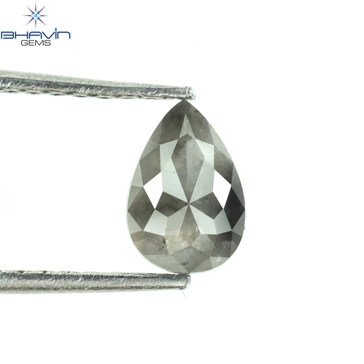 1.20 CT ペアシェイプ ナチュラル ダイヤモンド ブラック カラー I3 クラリティ (10.68 MM)