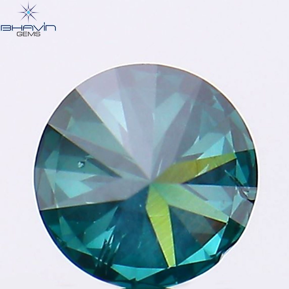 0.30 CT Natural Round Diamond Enhanced Blue Color Clarity SI1 (4.25 MM)