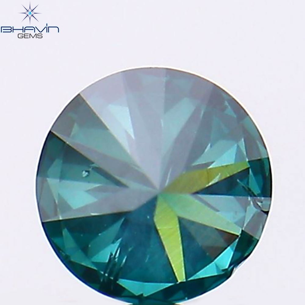 0.30 CT Round Shape Natural Diamond Blue Color SI1 Clarity (4.25 MM)