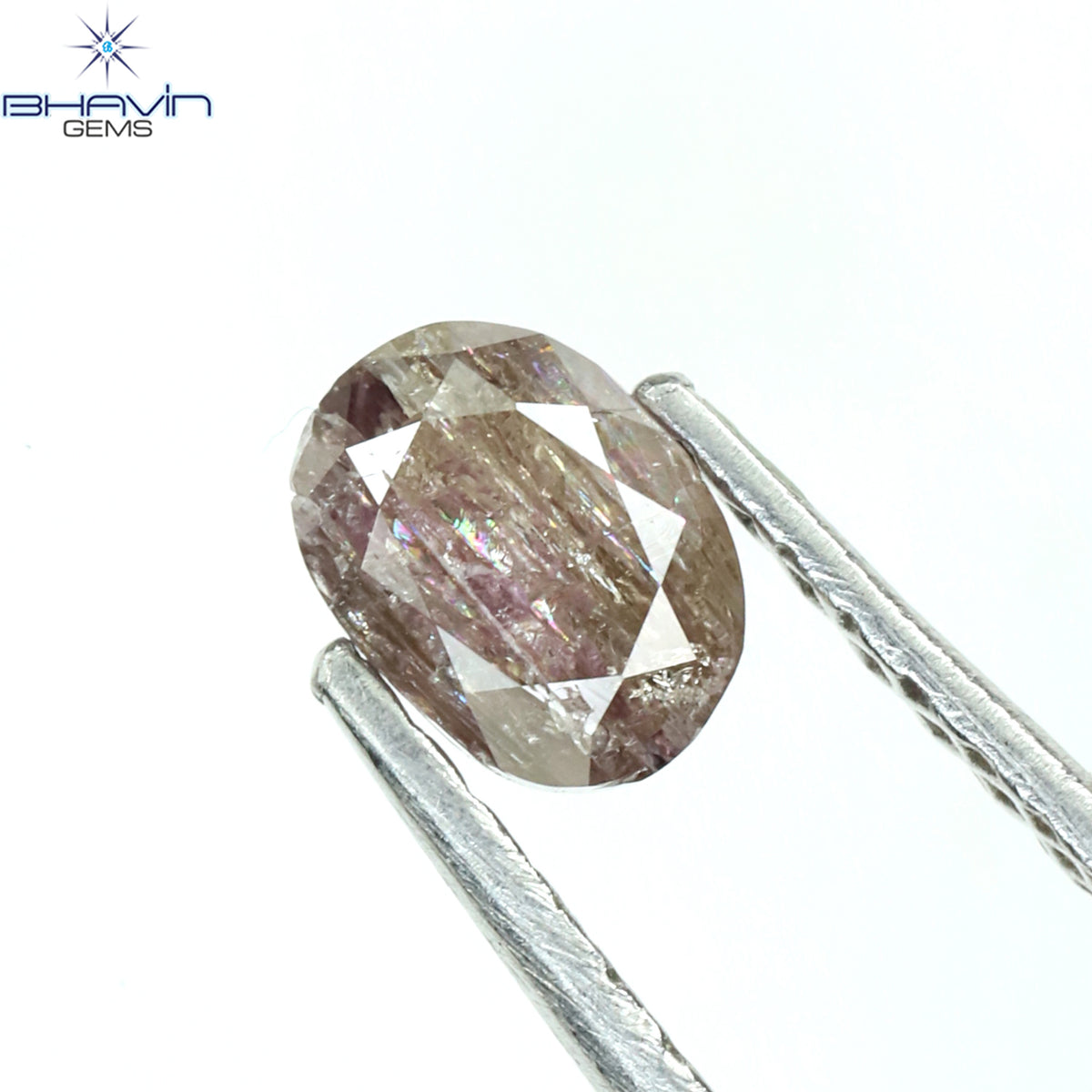 0.40 CT Natural Oval Diamond Pink Color Clarity I3 (4.86 MM)