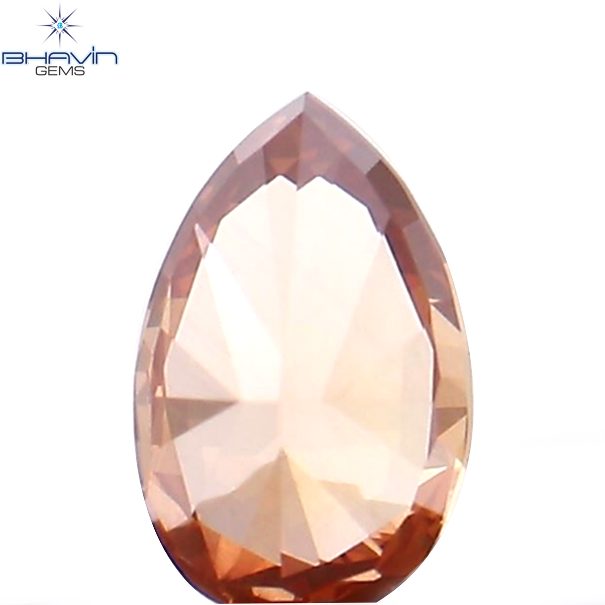 0.14 CT Natural Pear Diamond Enhanced Pink Color Clarity SI1 (4.23 MM)