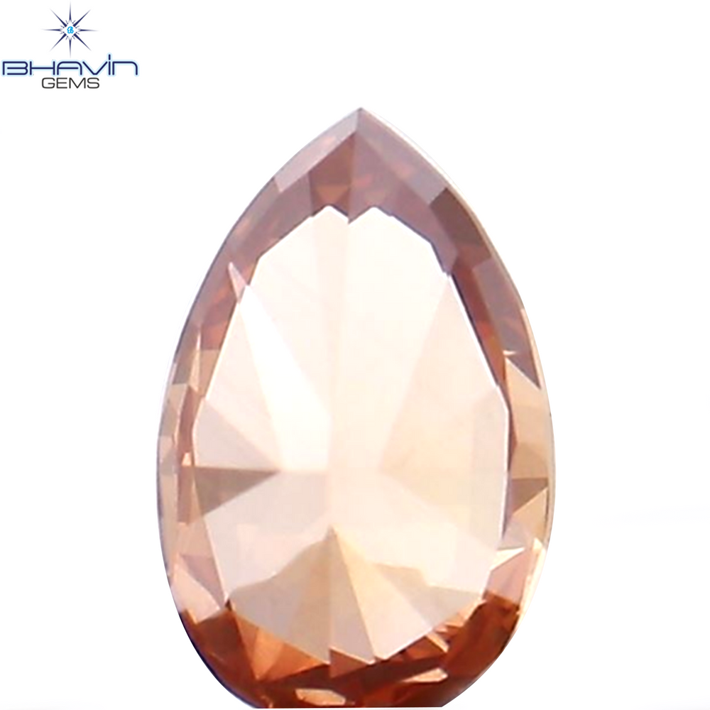 0.14 CT Pear Shape Natural Diamond Pink Color SI1 Clarity (4.23 MM)