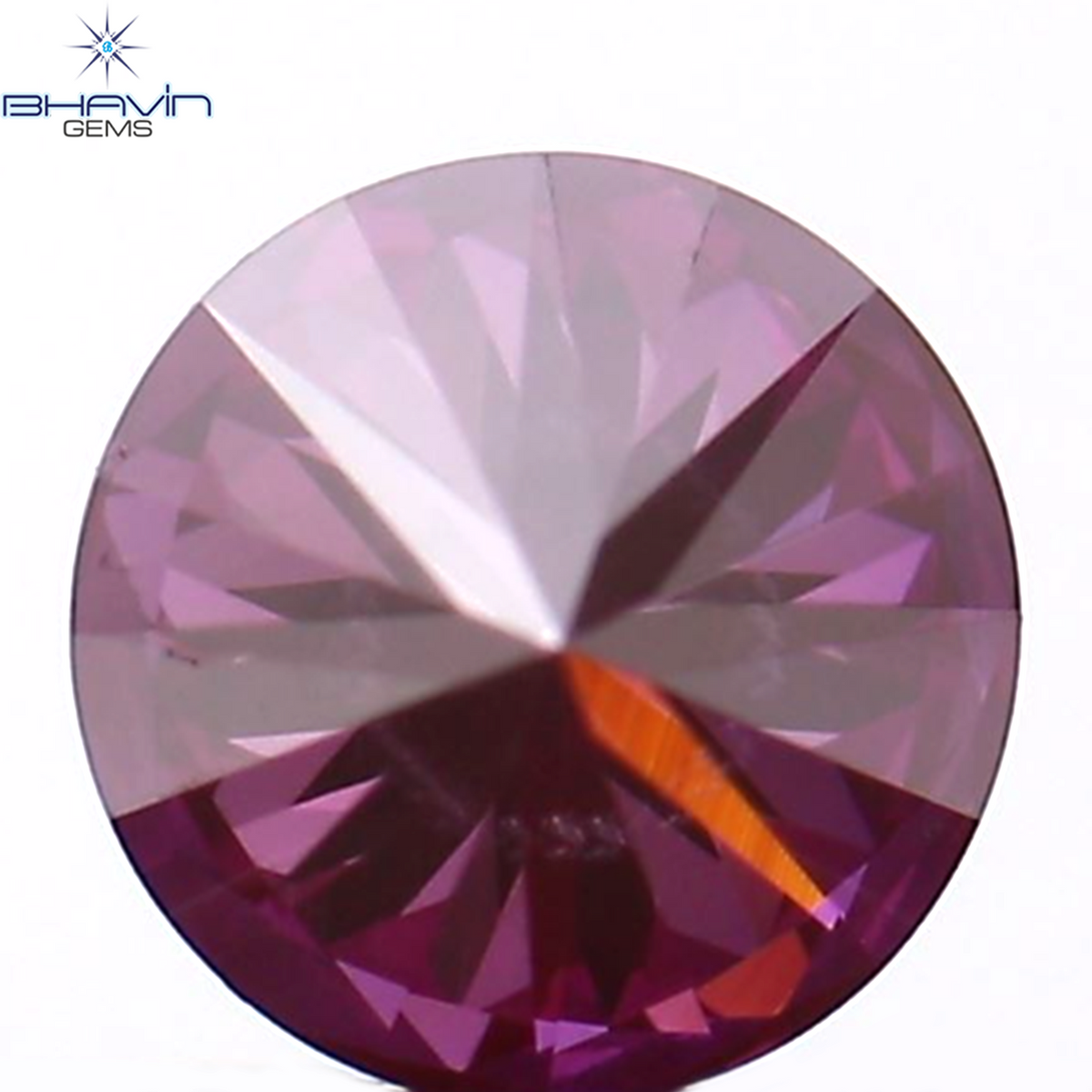 0.17 CT ラウンド シェイプ ナチュラル ダイヤモンド ピンク色 SI1 クラリティ (3.46 MM)