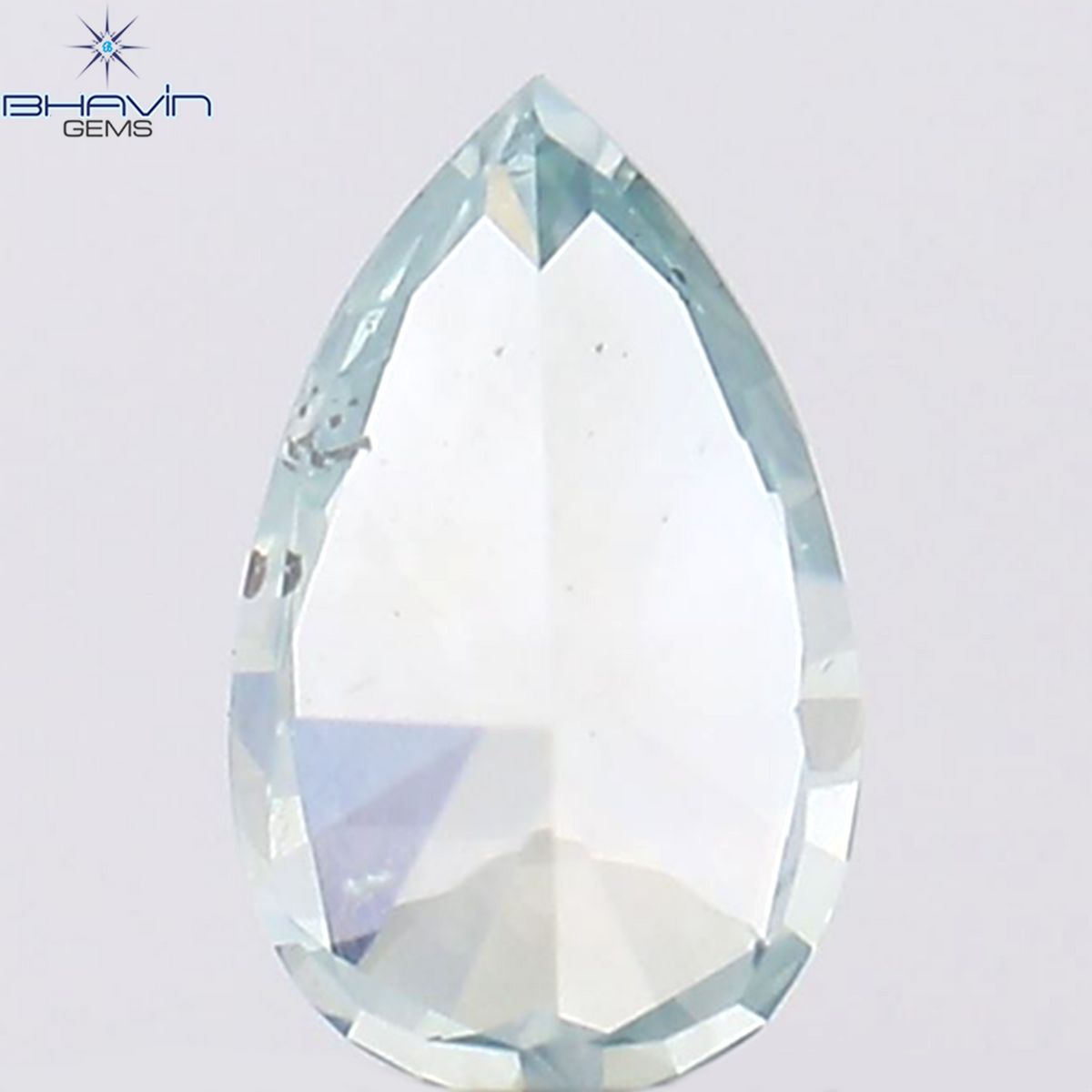 0.29 CT Natural Pear Diamond Enhanced Greenish Blue Color Clarity VS2 (5.34 MM)