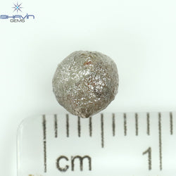 1.60 CT Rough Shape Salt And Pepper Color Natural Diamond I3 Clarity (5.75 MM)
