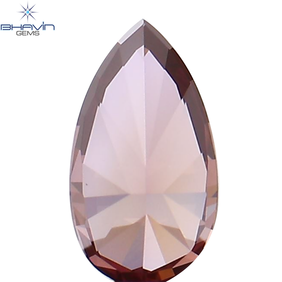 0.20 CT Natural Pear Diamond Enhanced Pink Color Clarity VS1 (5.24 MM)