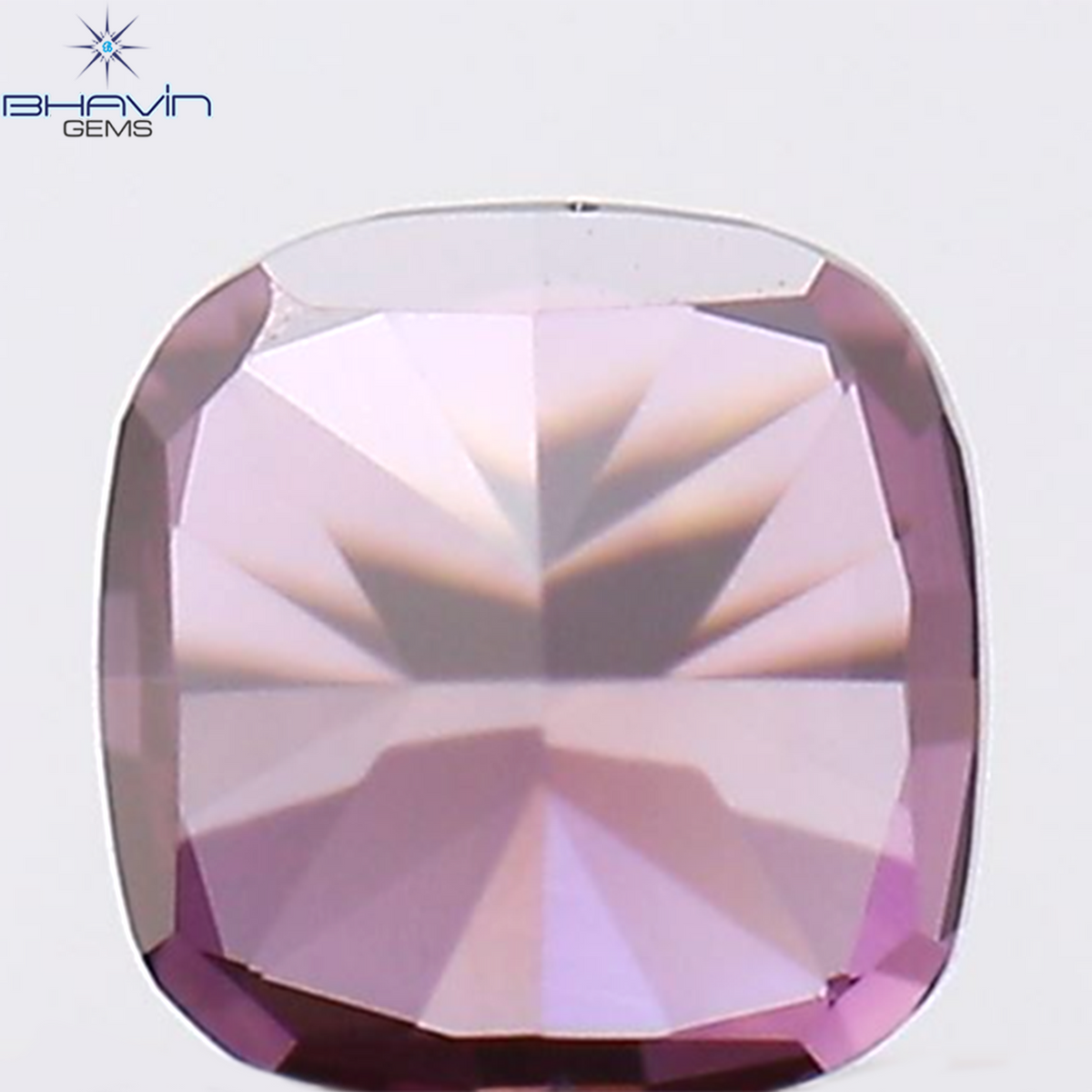 0.19 CT Natural Cushion Diamond Enhanced Pink Color Clarity VS1 (3.08 MM)