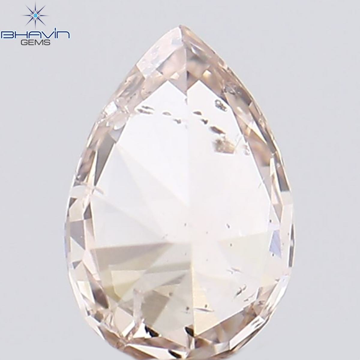 0.12 CT ペアシェイプ ナチュラル ダイヤモンド ピンク色 SI2 クラリティ (3.99 MM)