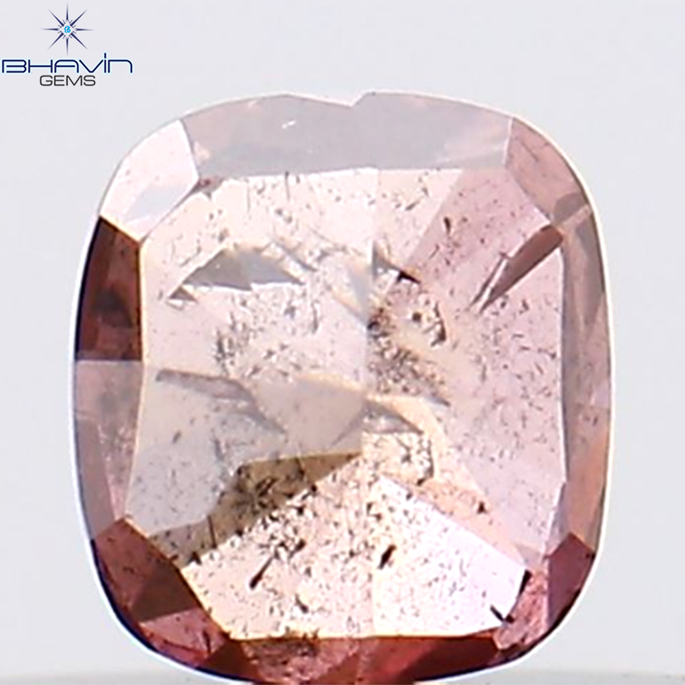 0.24 CT Natural Cushion Diamond Enhanced Pink Color Clarity I2 (3.60 MM)