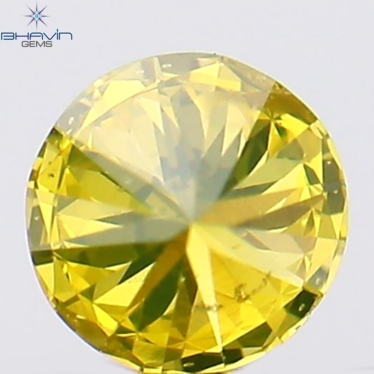 0.12 CT ラウンド シェイプ ナチュラル ダイヤモンド イエロー カラー SI1 クラリティ (3.27 MM)