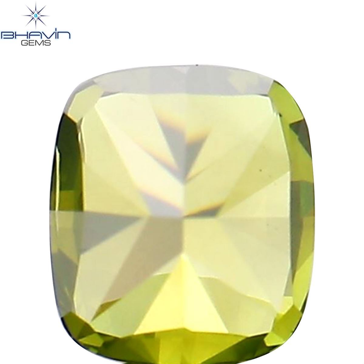 0.39 CT クッション シェイプ ナチュラル ルース ダイヤモンド 強化グリーン カラー VS2 クラリティ (4.26 MM)