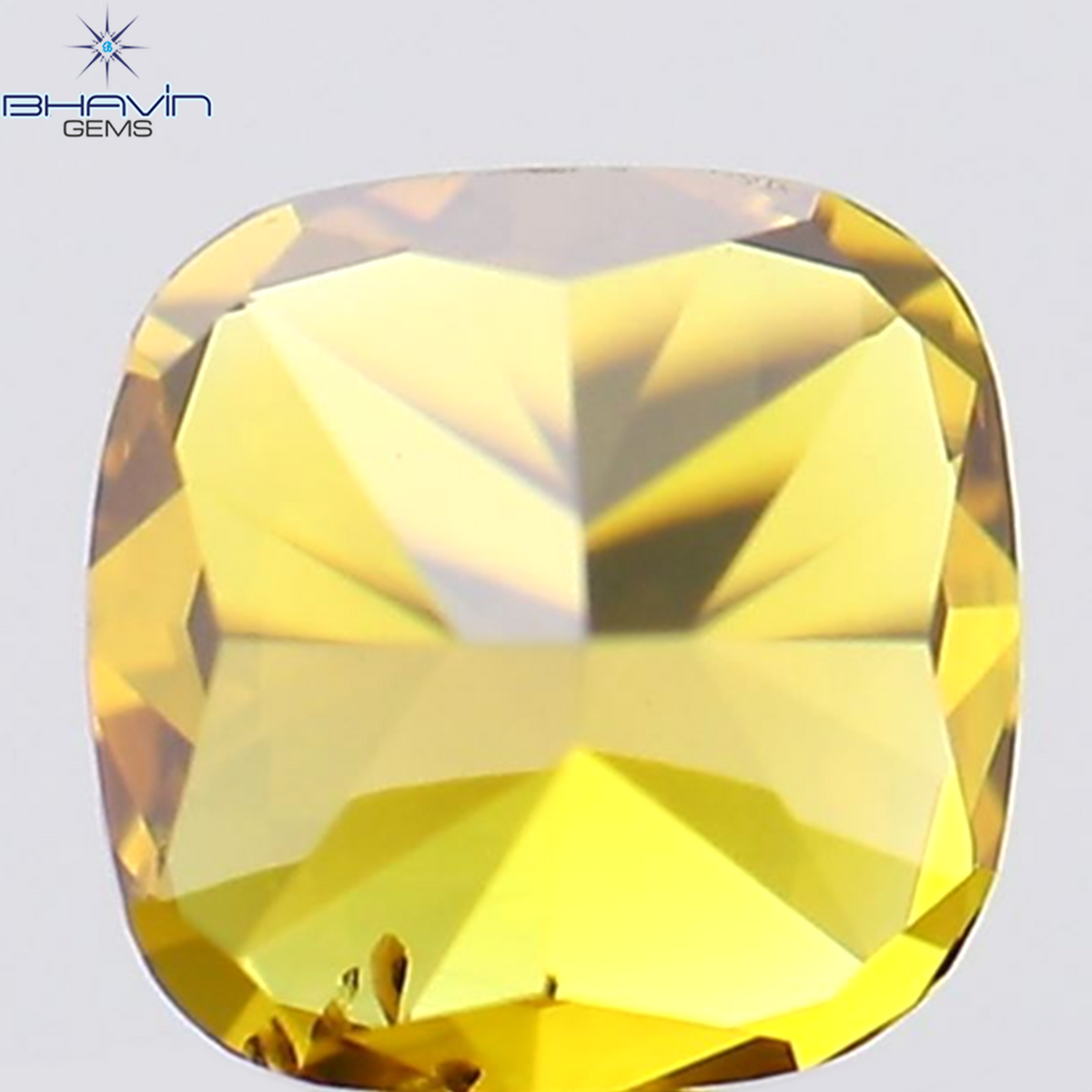 0.27 CT Natural Cushion Diamond Enhanced Orange Brown Color Clarity VS2 (3.62 MM)