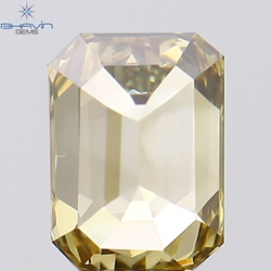 0.43 CT Emerald Shape Natural Diamond Yellow Color VS1 Clarity (4.98 MM)