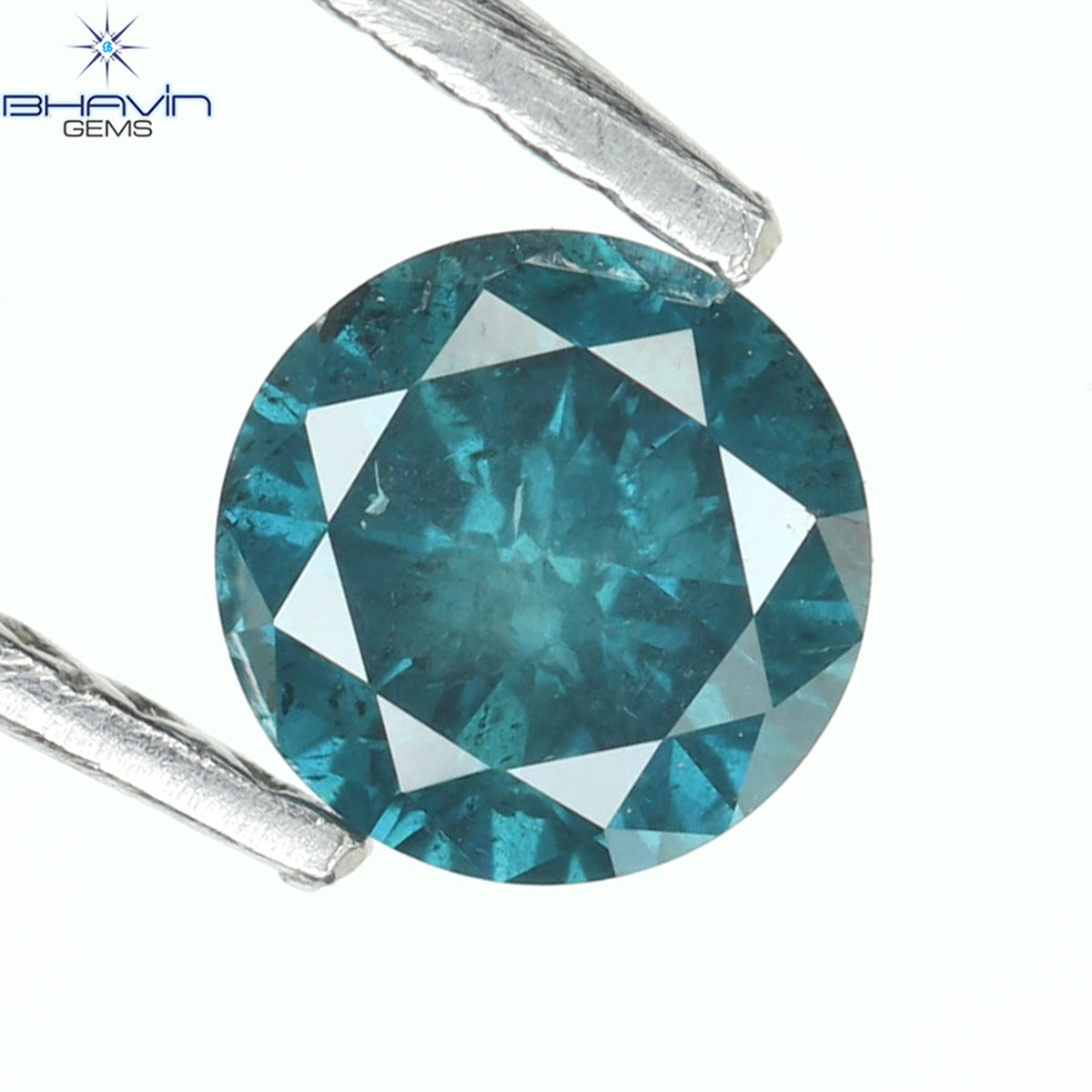 0.28 CT Natural Round Diamond Enhanced Blue Color Clarity I3 (4.15 MM)