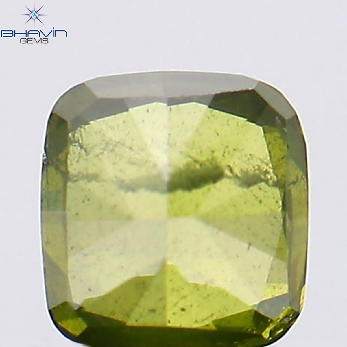 0.31 CT Natural Cushion Diamond Enhanced Green Color Clarity I1 (3.88 MM)
