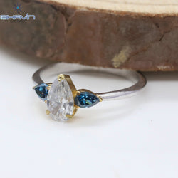 Pear Diamond, White (F) Diamond, Natural Diamond Ring, Engagement Ring, Wedding Ring, Diamond Ring