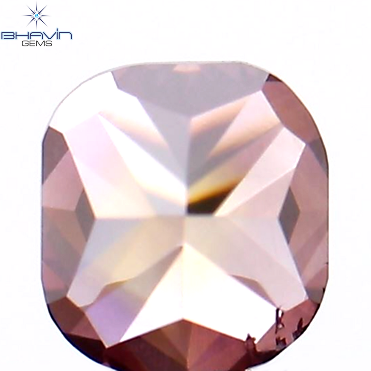 0.27 CT Natural Cushion Diamond Enhanced Pink Color Clarity VS2 (3.60 MM)