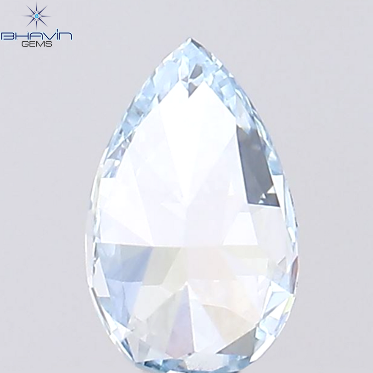 1.01 CT ペアシェイプ ナチュラル ダイヤモンド グリーンがかったブルー カラー VS1 クラリティ (9.00 MM)