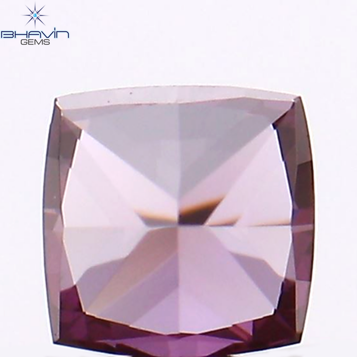 0.13 CT クッション シェイプ ナチュラル ルース ダイヤモンド ピンク色 VS1 クラリティ (2.89 MM)