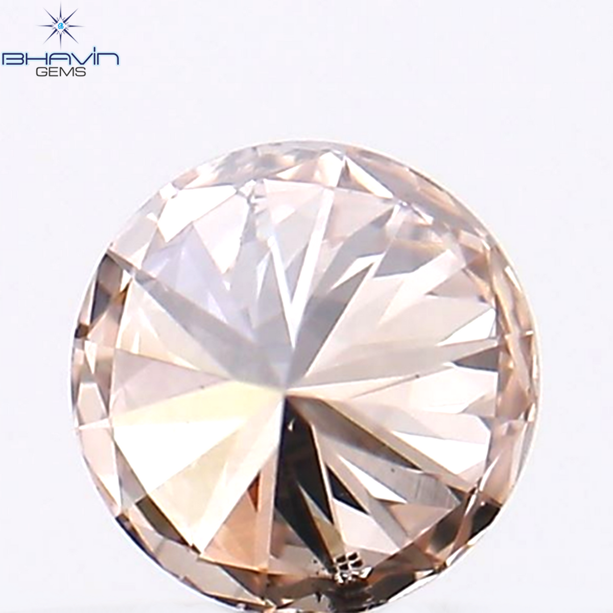 0.21 CT ラウンド シェイプ ナチュラル ダイヤモンド ピンク色 SI1 クラリティ (3.86 MM)
