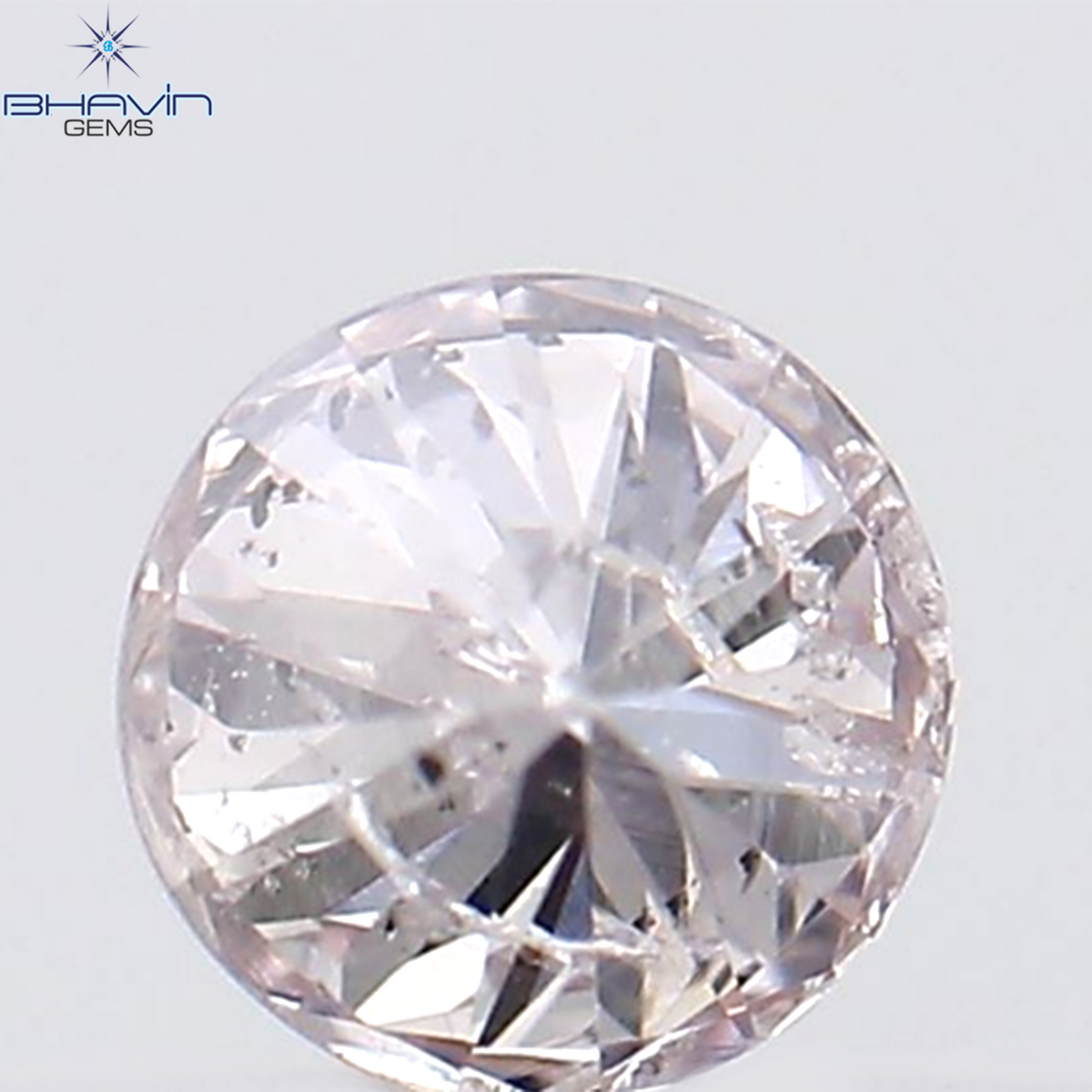 0.15 CT ラウンド シェイプ ナチュラル ダイヤモンド ピンク色 SI2 クラリティ (3.32 MM)