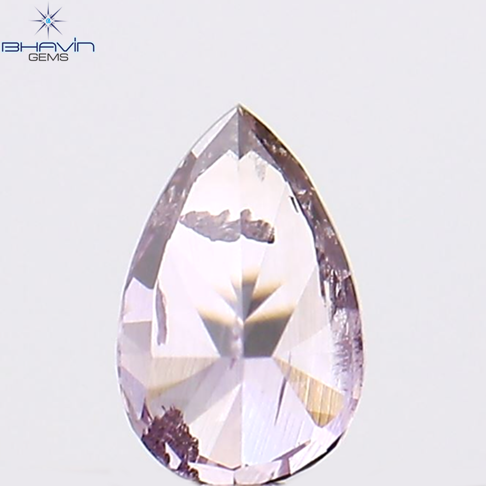 0.09 CT ペアシェイプ ナチュラル ダイヤモンド ピンク色 SI2 クラリティ (3.51 MM)