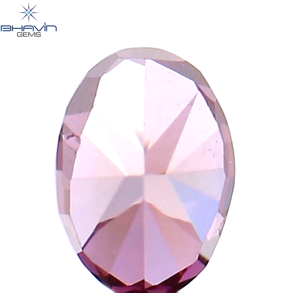 0.21 CT Natural Oval Diamond Enhanced Pink Color Clarity VS1 (4.10 MM)