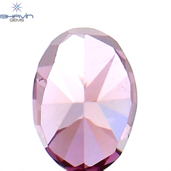 0.21 CT Oval Shape Natural Diamond Enhanced Pink Color VS1 Clarity (4.10 MM)