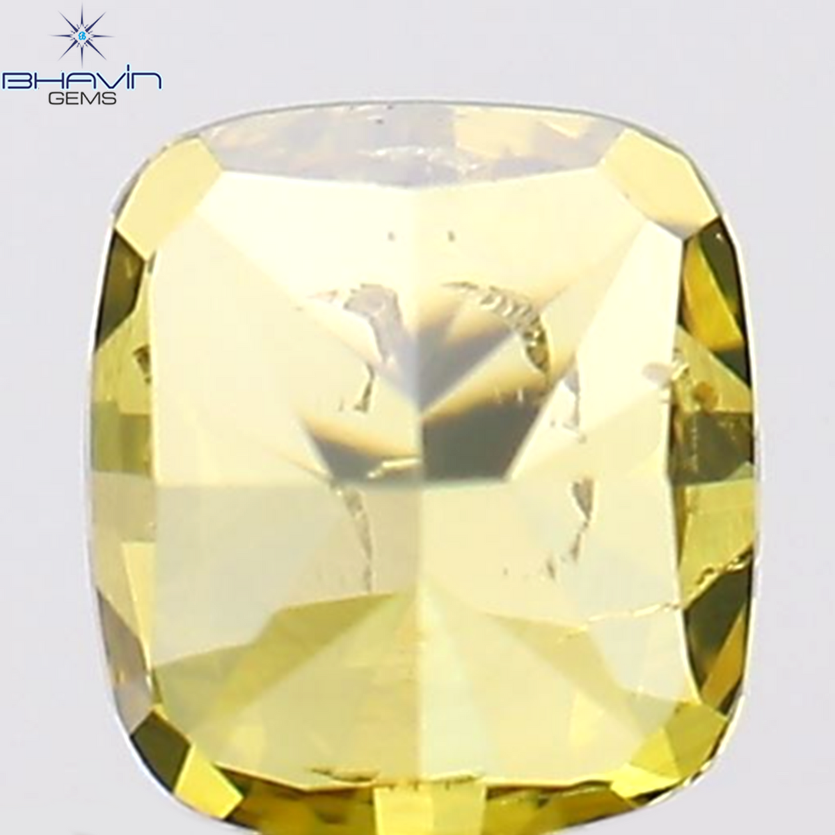 0.24 CT クッション シェイプ ナチュラル ルース ダイヤモンド 強化グリーン カラー SI2 クラリティ (3.55 MM)