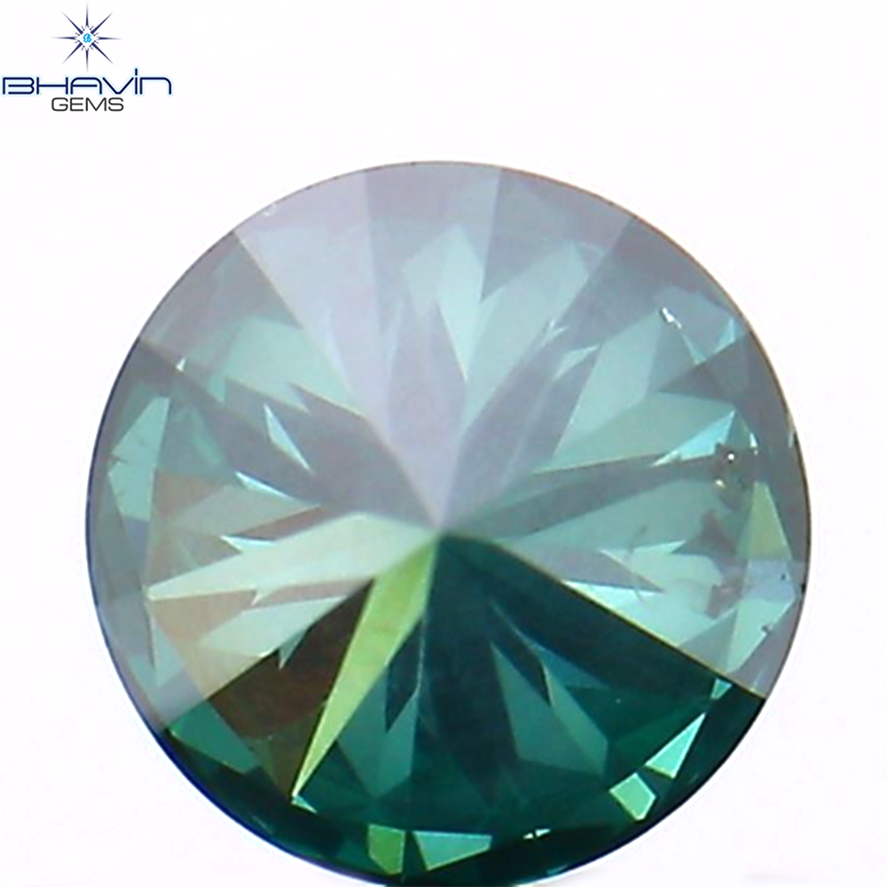 0.31 CT Natural Round Diamond Enhanced Blue Color Clarity SI1 (4.36 MM)