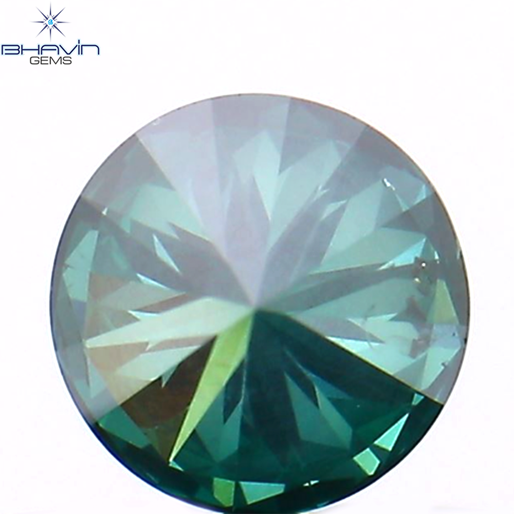 0.31 CT Round Shape Natural Diamond Blue Color SI1 Clarity (4.36 MM)