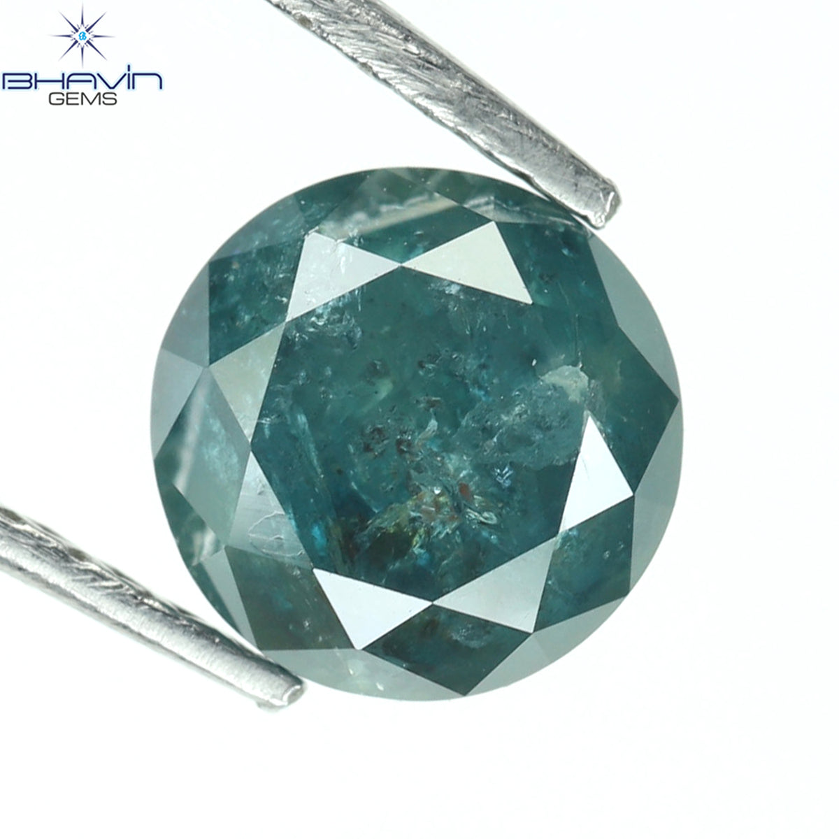 1.18 CT Natural Round Diamond Enhanced Blue Color Clarity I3 (6.15 MM)