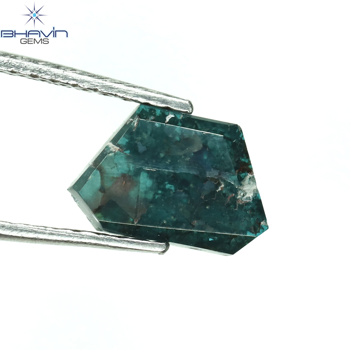 1.01 CT Natural Trapezoid Rough Diamond Enhanced Blue Color Clarity I3 (8.62 MM)