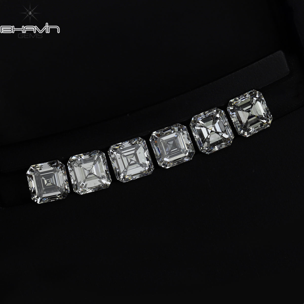 0.10 CT Natural Asscher Diamond White (G+) Color Clarity VVS-VS (2.40 MM)