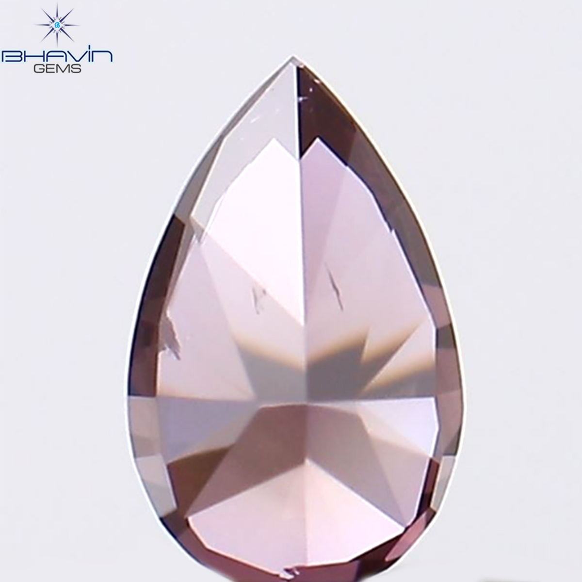 0.17 CT ペアシェイプ ナチュラル ダイヤモンド ピンク色 VS2 クラリティ (4.04 MM)
