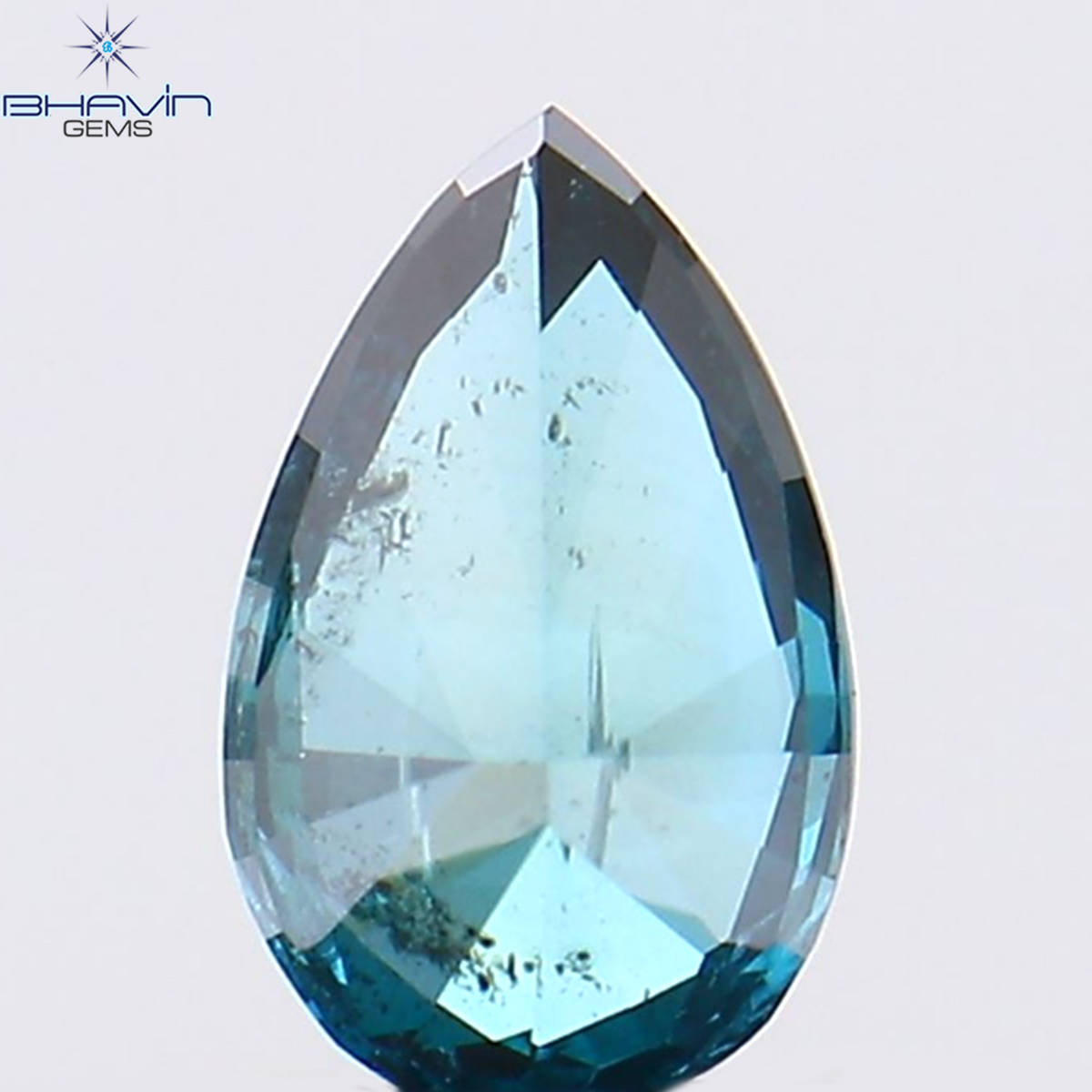 0.21 CT Natural Pear Diamond Enhanced Blue Color Clarity SI2 (5.04 MM)