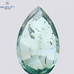 0.18 Pear Shape Natural Diamond Blue Color I1 Clarity (4.56 MM)