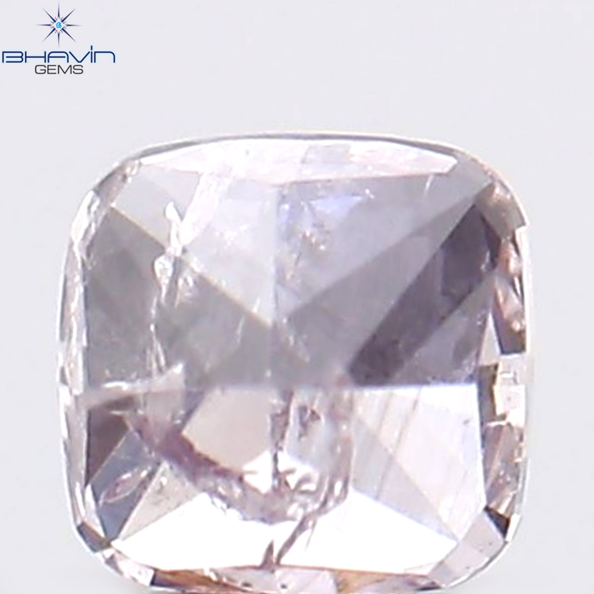 0.10 CT クッションシェイプ 天然ダイヤモンド ピンク色 I2 クラリティ (2.45 MM)