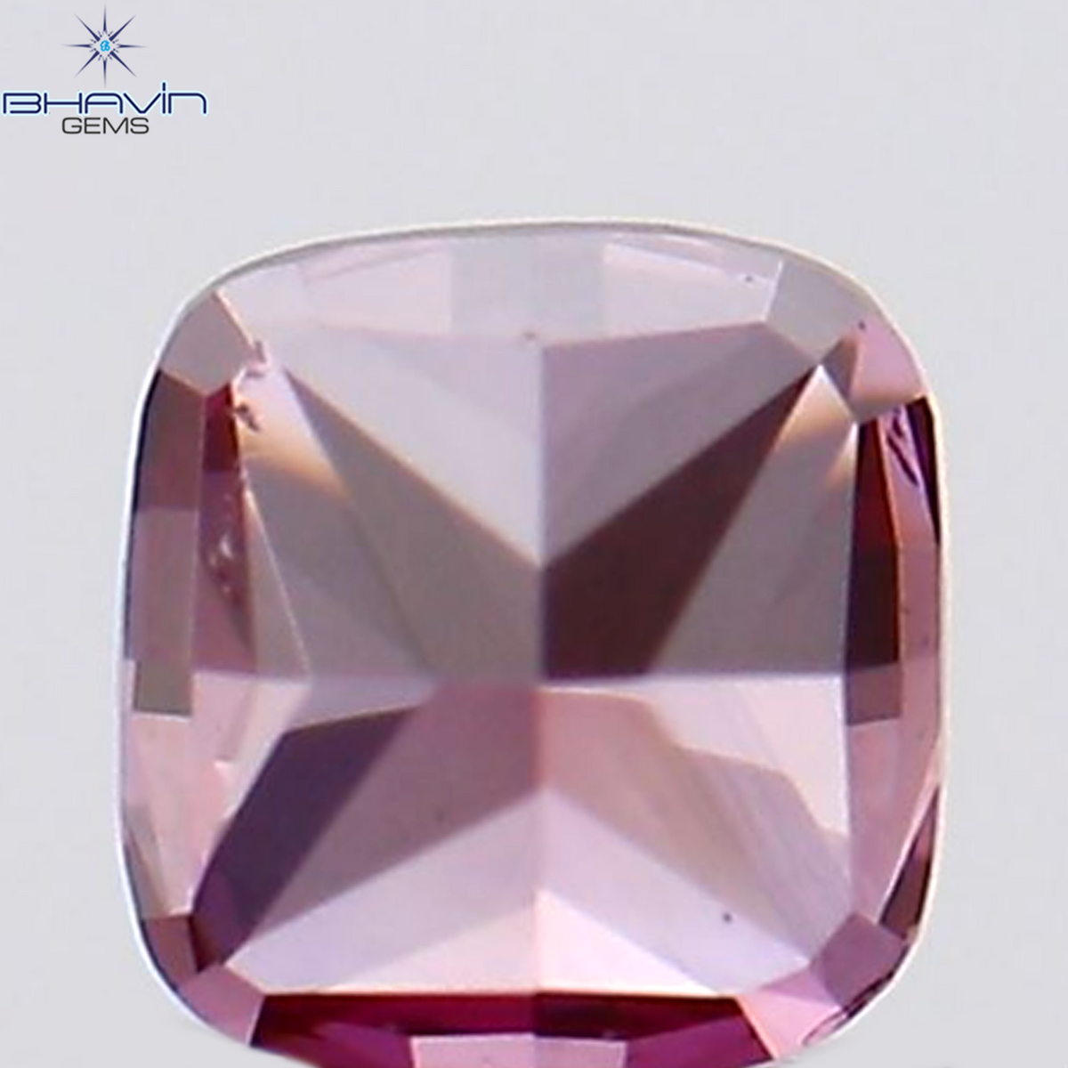 0.14 CT Natural Cushion Diamond Enhanced Pink Color Clarity VS1 (2.74 MM)