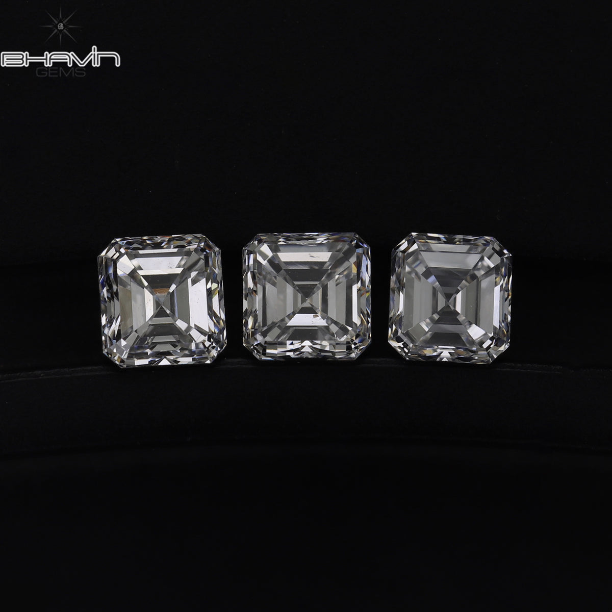0.25 CT Natural Asscher Diamond White (G+) Color Clarity VVS-VS (3.60 MM)