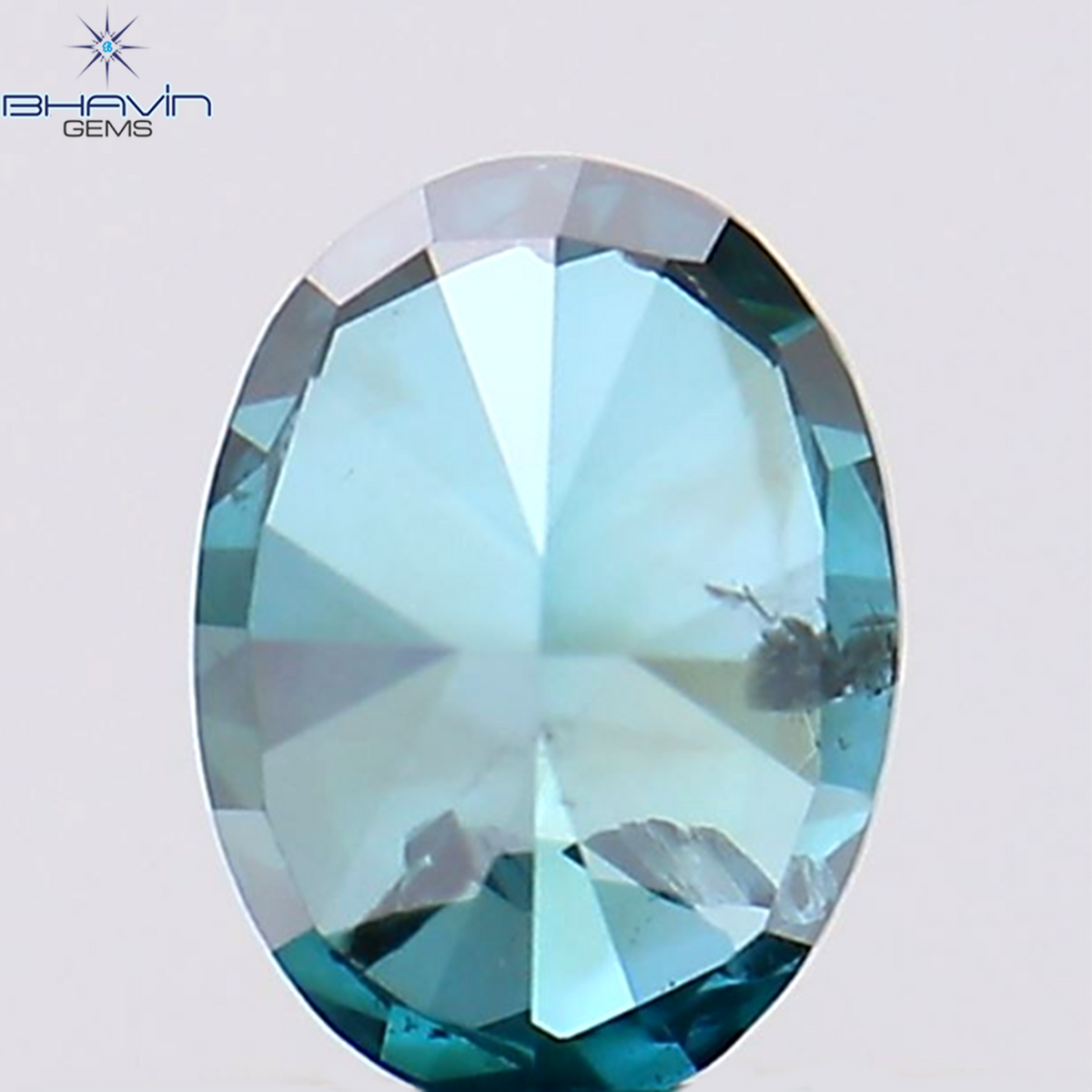0.30 CT Natural Oval Diamond Enhanced Blue Color Clarity SI2 (4.67 MM)
