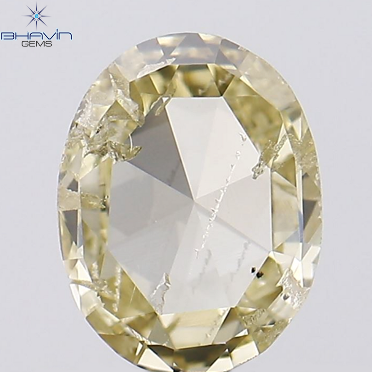 0.40 CT Natural Oval Diamond Yellow Color Clarity SI2 (5.75 MM)