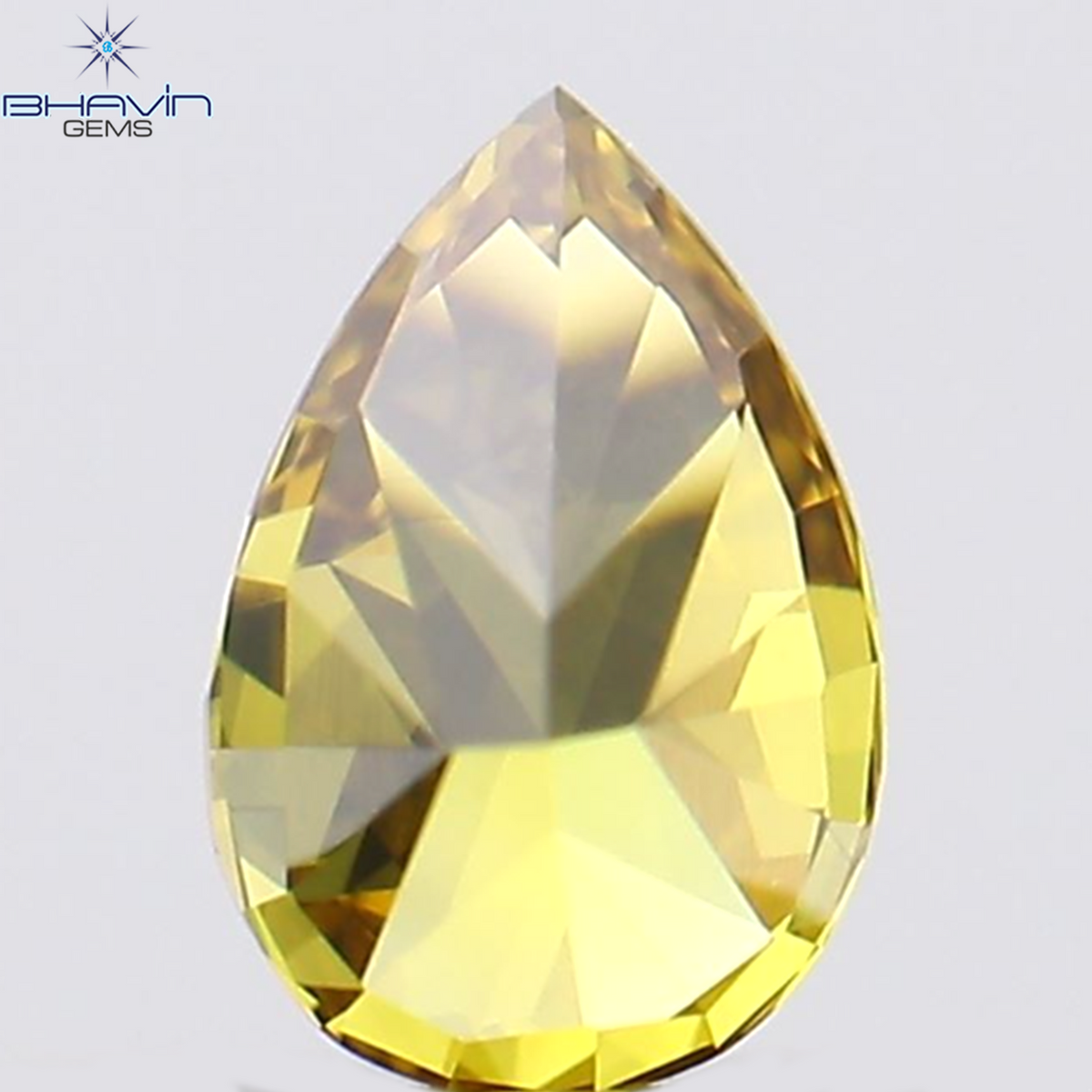 0.12 CT Natural Pear Diamond Enhanced Yellow Color Clarity VS1 (3.65 MM)