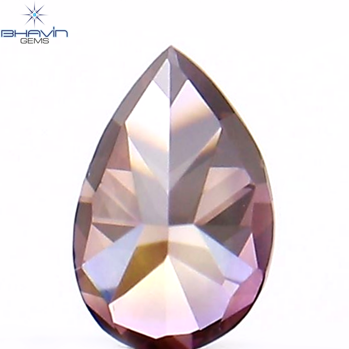 0.09 CT Natural Pear Diamond Enhanced Pink Color Clarity VS1 (3.45 MM)