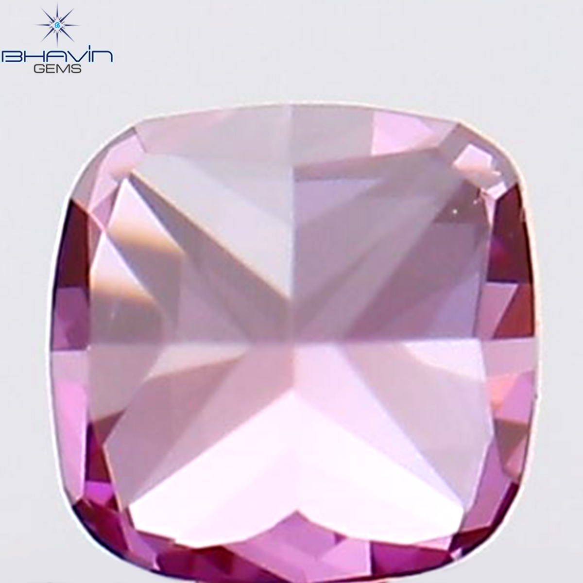0.09 CT Natural Cushion Diamond Enhanced Pink Color Clarity VS1 (2.50 MM)
