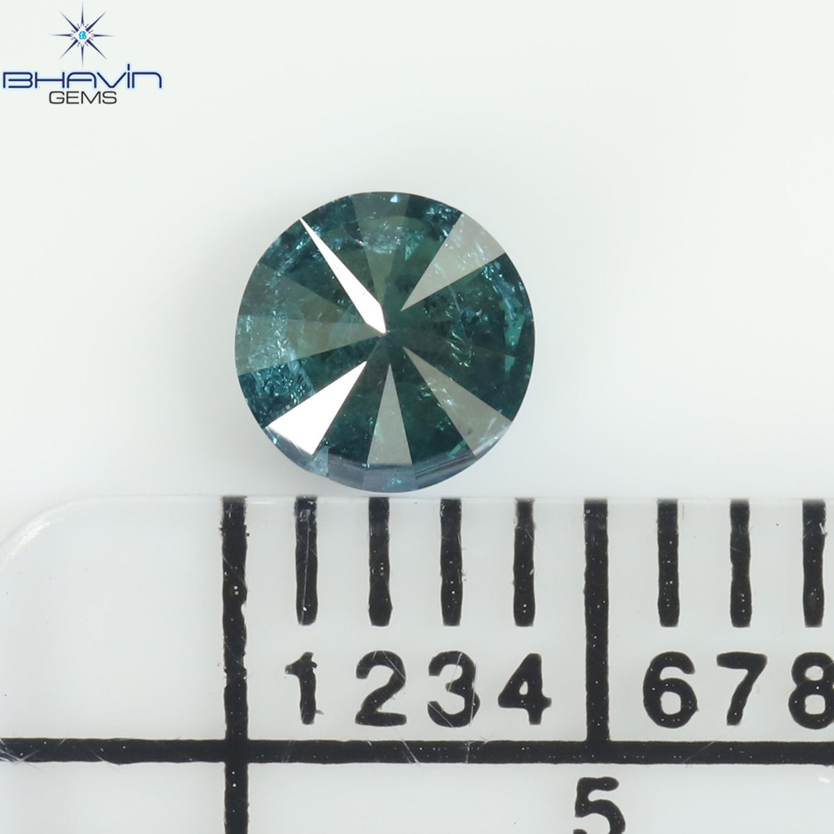 0.26 CT Natural Round Diamond Enhanced Blue Color Clarity I3 (4.14 MM)