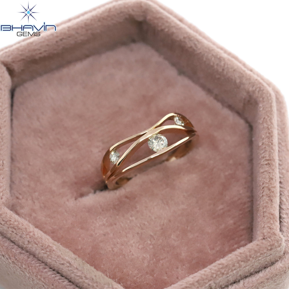 Round Diamond Brown Diamond Natural Diamond Ring Gold Ring Engagement Ring