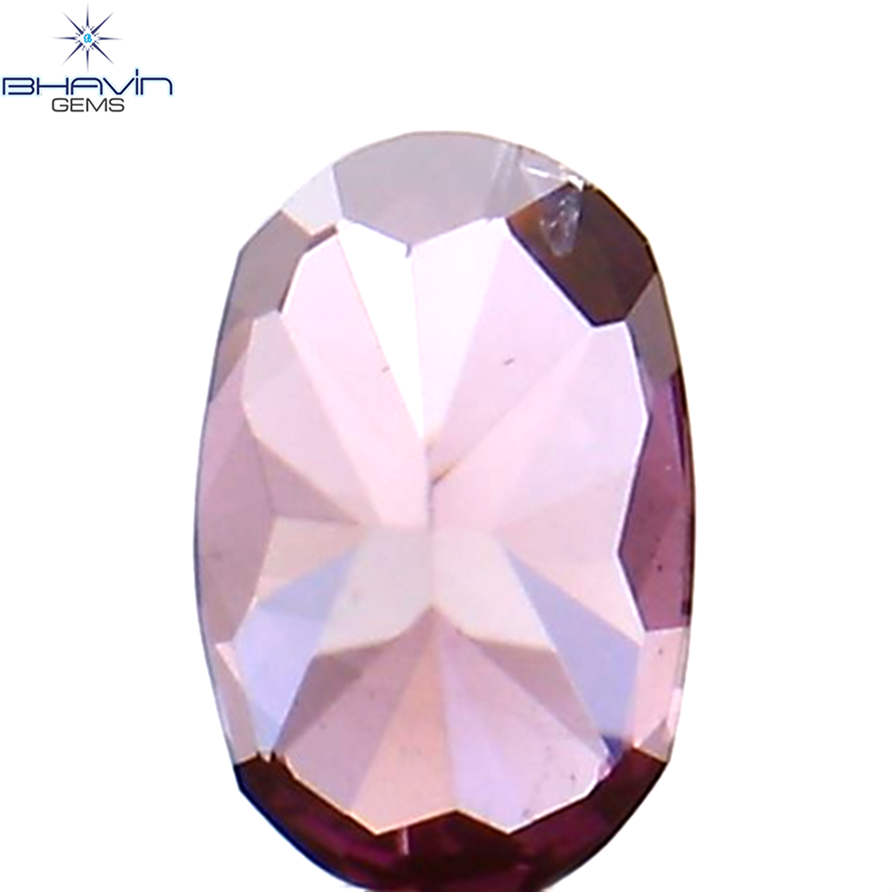 0.10 CT Natural Oval Diamond Enhanced Pink Color Clarity VS2 (3.44 MM)